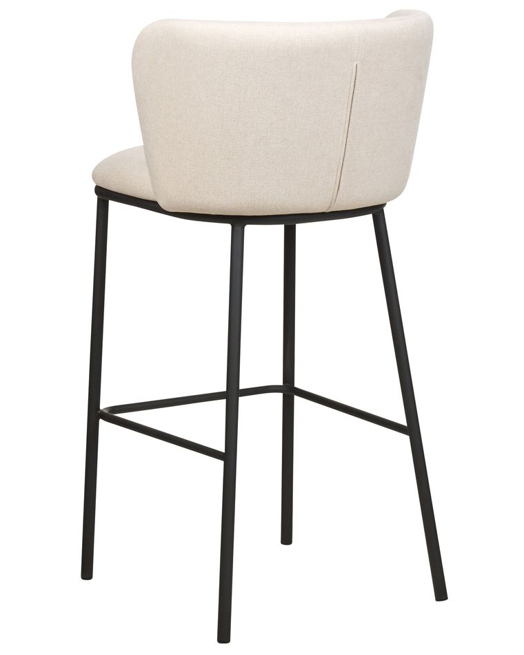 Sgabelli Da Bar Scandinavi Legno Chiaro E Bianco H65 Cm  Set Di 2 Baltik 53572
