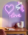 Set of 3 Neon LED Wall Signs Pink SUSIE_847790