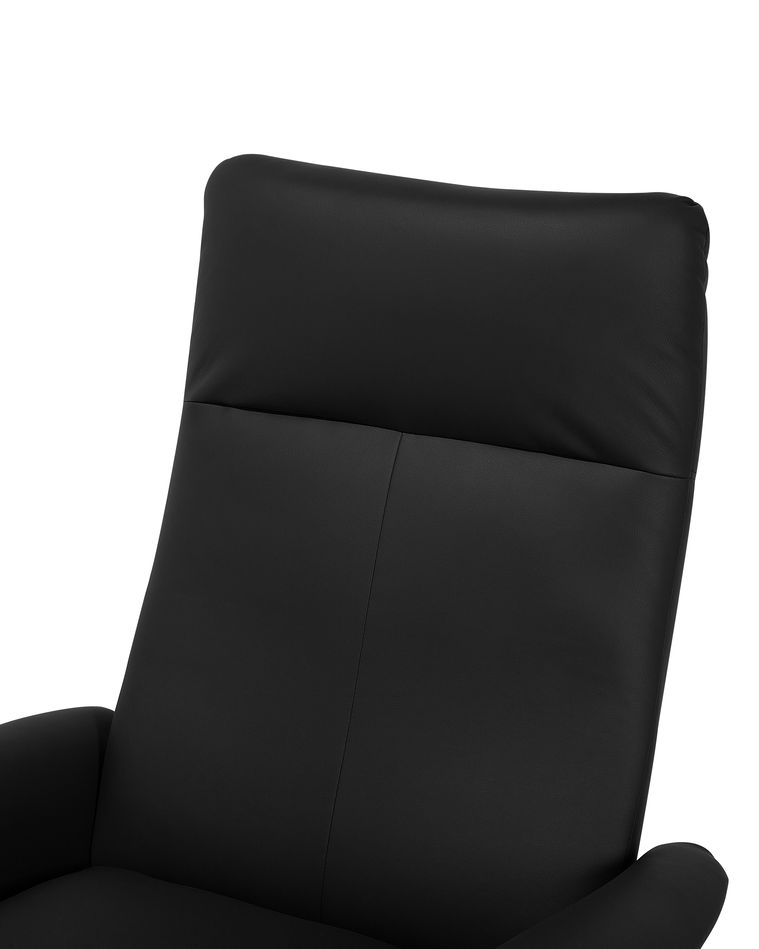 Faux Leather Recliner Chair Black PRIME Beliani.co.uk