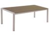 Stół ogrodowy 180 x 90 cm jasne drewno ze srebrnym VERNIO_775138