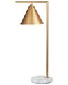Lámpara de mesa de metal dorado/blanco crema 65 cm MOCAL_866971