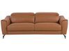 3 Seater Leather Sofa Golden Brown NARWIK_720587