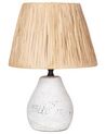 Conjunto de 2 lámparas de mesa de cerámica blanca ARWADITO_898826