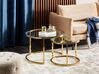 Nest of 2 Glass Top Coffee Tables Gold GRANGE_895887