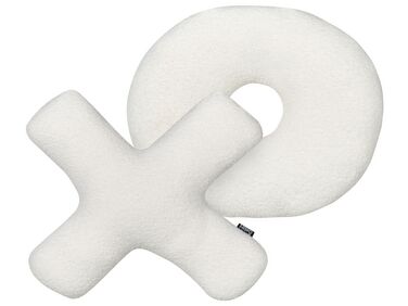 2 poduszki dekoracyjne litery teddy białe HESPERIS