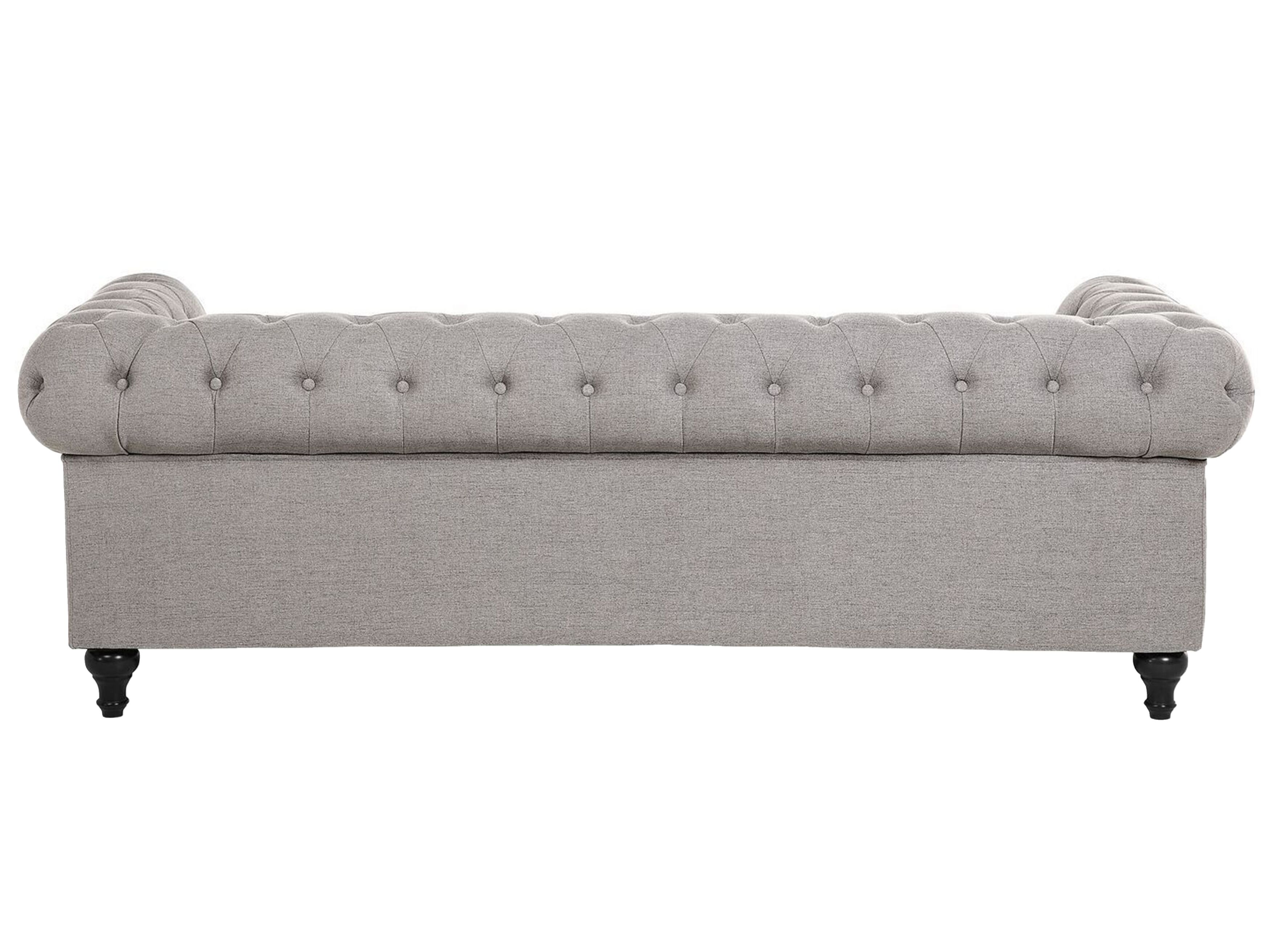 Fabric Living Room Set Light Grey CHESTERFIELD Beliani.co.uk