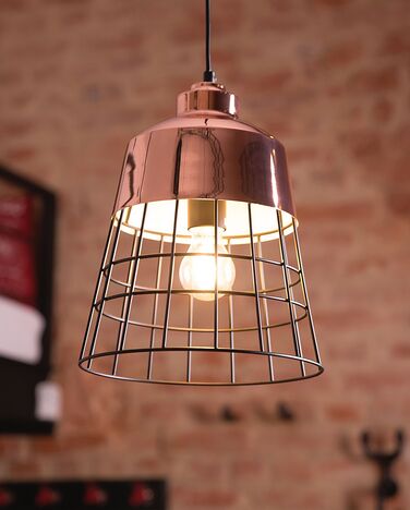 Metal Pendant Lamp Copper and Black MONTE