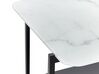 Marble Effect Coffee Table with Shelf White and Black GLOSTER_823504
