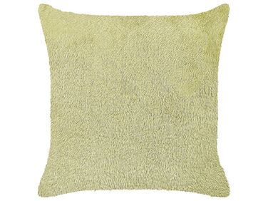 Faux Fur Cushion 45 x 45 cm Green PILEA