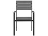 Table de jardin grise et 6 chaises en aluminium COMO_741498