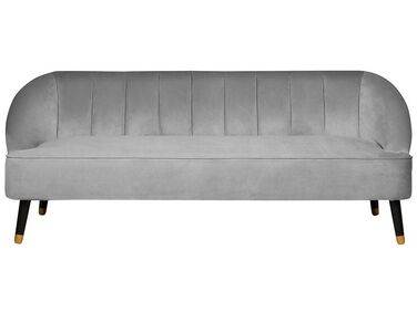 3 Seater Velvet Sofa Light Grey ALSVAG