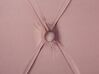 Letto matrimoniale in tessuto rosa in stile Chesterfield 140x200 cm AVALLON_816476