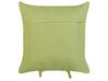 Set of 2 Cotton Macrame Cushions with Tassels 45 x 45 cm Green KALAM_904692