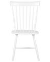Conjunto de 2 sillas de madera de caucho blanco BURGES_793398