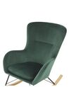 Velvet Rocking Chair Dark Green ELLAN_822944