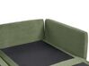 Canapé d'angle côté gauche 3 places en velours côtelé vert EGERIS_894214