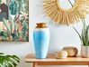 Terakotová dekorativní váza 42 cm modrá PLATEJE_850853