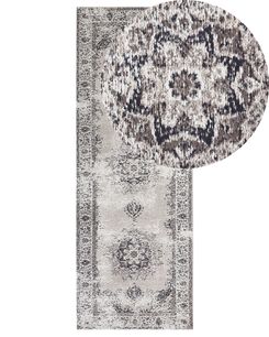 Matto puuvilla harmaa/beige 60 x 180 cm ALMUS