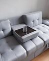 Sectional Sofa Bed with Ottoman Light Grey FALSTER_885660