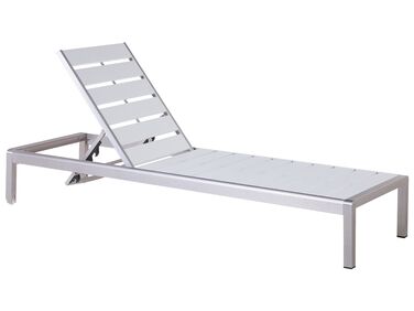Chaise longue blanche en aluminium NARDO