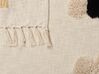 Decke Baumwolle beige / senfgelb 130 x 180 cm abstraktes Muster ADONI_829238