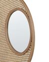 Rattanowe okrągłe lustro ścienne ⌀ 60 cm naturalne PALAU_904548