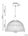 Lampe suspendue en rotin naturel BARARIS_827288