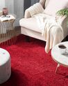 Shaggy Area Rug 140 x 200 cm Red CIDE_746901