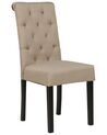 Set of 2 Fabric Dining Chairs Taupe MELVA_916195