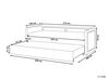 Tagesbett ausziehbar Cord dunkelgrau Lattenrost 90 x 200 cm MIMIZAN_843678
