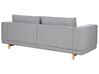 3 Seater Fabric Sofa Grey NIVALA_874129