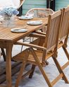 Conjunto de 2 cadeiras de madeira clara para jardim JAVA_887541
