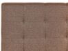 Cama con somier de poliéster marrón 140 x 200 cm LA ROCHELLE_833063