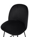 Conjunto de 2 sillas de bar de terciopelo negro ARCOLA_902405