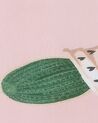 Kinderteppich rosa 80 x 150 cm Kaktus-Muster Kurzflor ELDIVAN_754999
