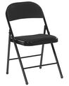 Set of 4 Folding Chairs Black SPARKS_829539