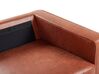 3 Seater Faux Leather Golden Brown SAVALEN_779202