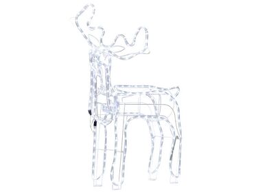 Decoración LED ciervo animado 94 cm blanco INNNES