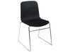 Set of 4 Plastic Conference Chairs Black NULATO_902243