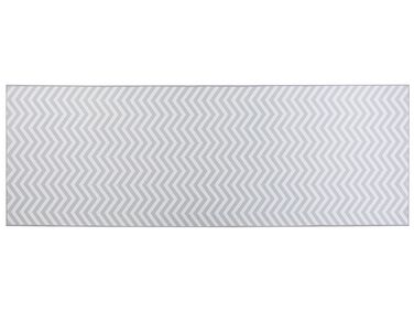 Vloerkleed polyester wit/grijs 70 x 200 cm SAIKHEDA