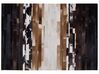 Kožený koberec 160 x 230 cm čierna/béžová DALYAN_850971