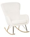 Boucle Rocking Chair White and Gold ANASET_886453