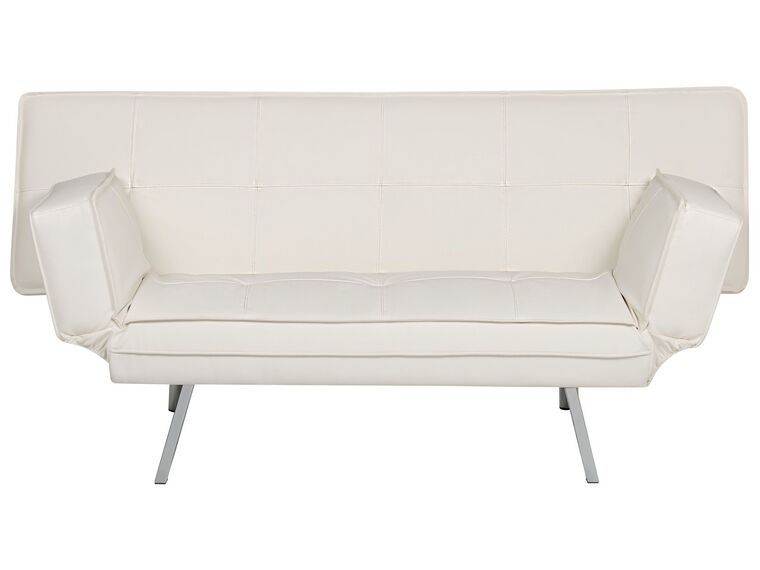 Faux Leather Sofa Bed White BRISTOL_742963
