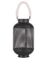 Dekoratívny kovový lampáš matná čierna CORON_724217