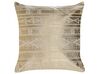 Set of 2 Cotton Cushions Geometric Pattern 50 x 50 cm Gold OUJDA_831048