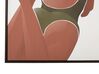 Obraz na płótnie w ramie kobieta 63 x 93 cm brązowo-biały FELTRINA_787576