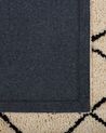 Teppich beige / schwarz 160 x 230 cm geometrisches Muster Kurzflor MIDYAT _757752