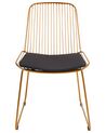 Set of 2 Metal Accent Chairs Gold PENSACOLA_907469