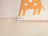 Puf de algodón beige motivo jirafas 45 x 25 cm KARTEE_908424