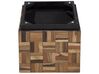 Mesa de centro de madera de teca oscura 45 x 45 cm GAMETI_704545